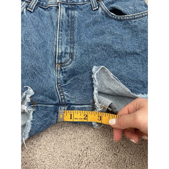 Vintage LEI High Waisted Jean Shorts Dark Wash Size 13 - Picture 7 of 7